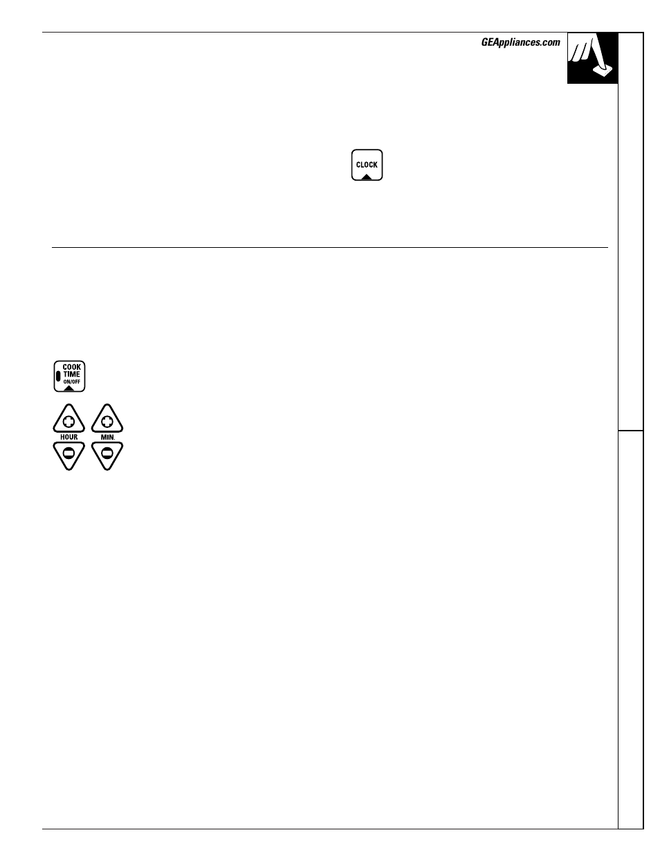 Door latch, Timed baking, Door latch , 22, 24, 27, 28 | Timed baking , 18, 17 timed baking, Baking t imed baking | GE EGR3001 User Manual | Page 17 / 52