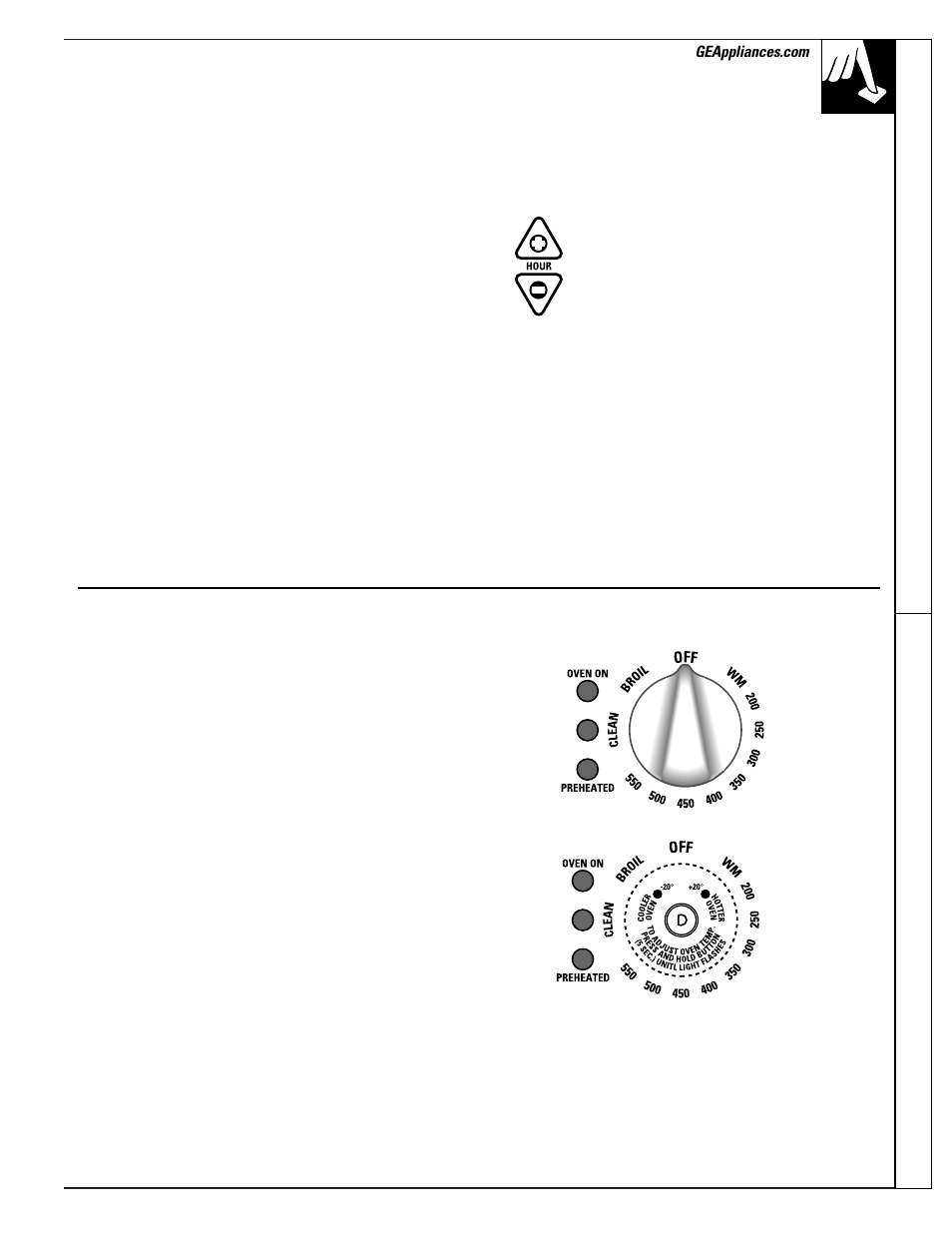 Thermostat adjustment—do it yourself, Thermostat adjustment – do it yourself, 21 adjust the oven thermostat— do it yourself | Sabbath featur e adjust the oven thermostat | GE EGR3001 User Manual | Page 21 / 52