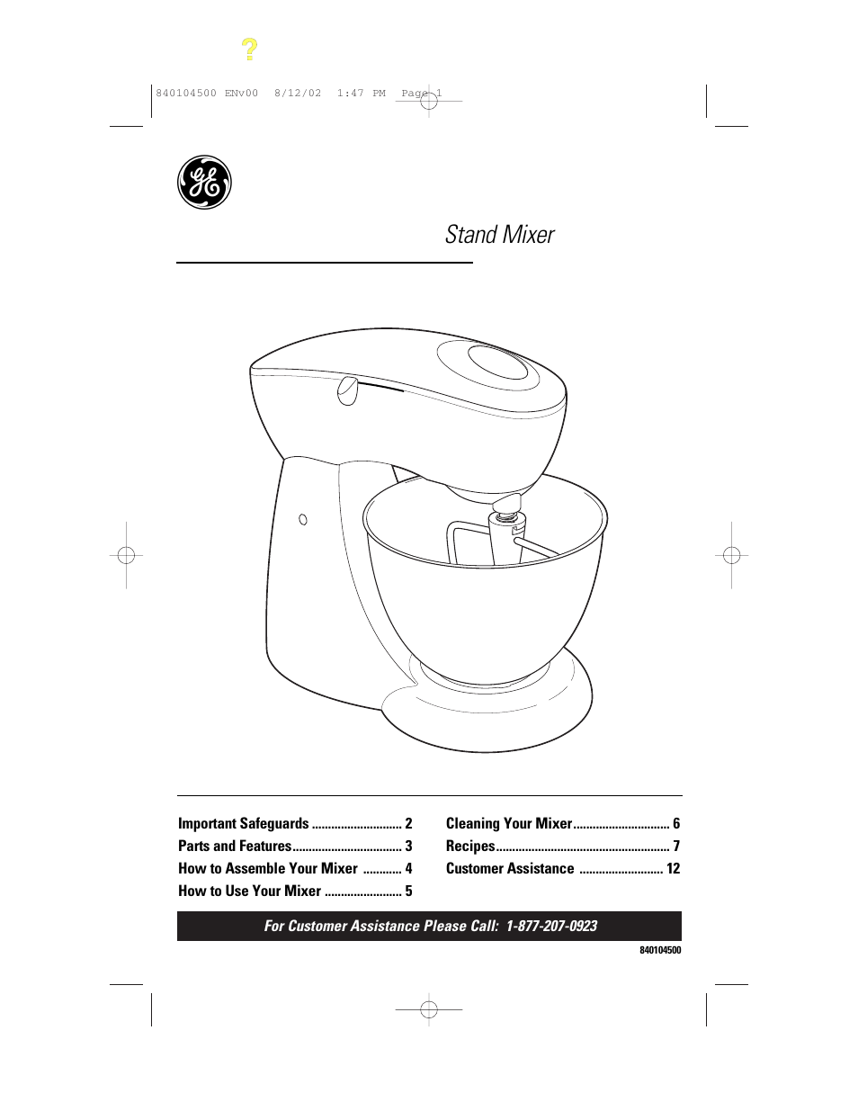 GE 840104500 User Manual | 24 pages