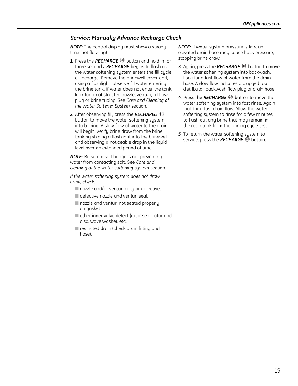 GE GXSF4OH User Manual | Page 19 / 64