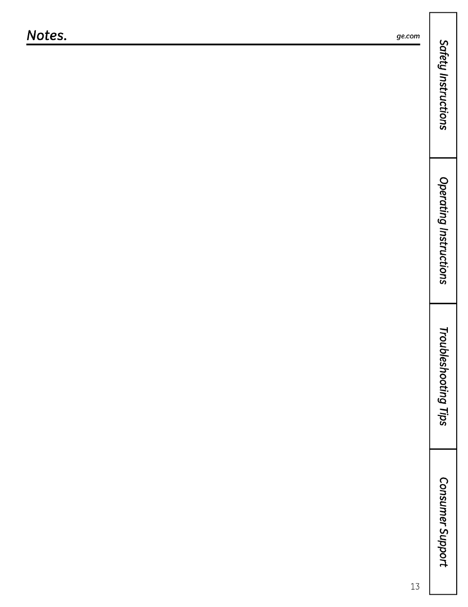 Sofety | GE EWA4600 User Manual | Page 13 / 16