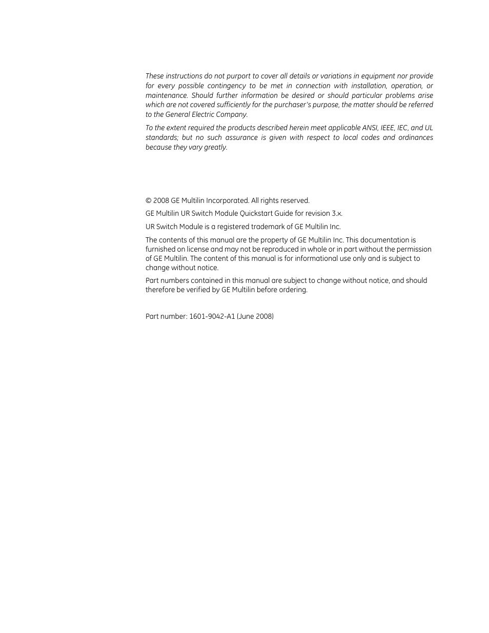 GE QS24 UR User Manual | Page 2 / 58