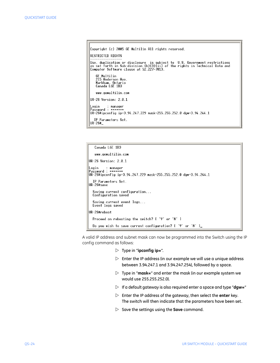 GE QS24 UR User Manual | Page 28 / 58