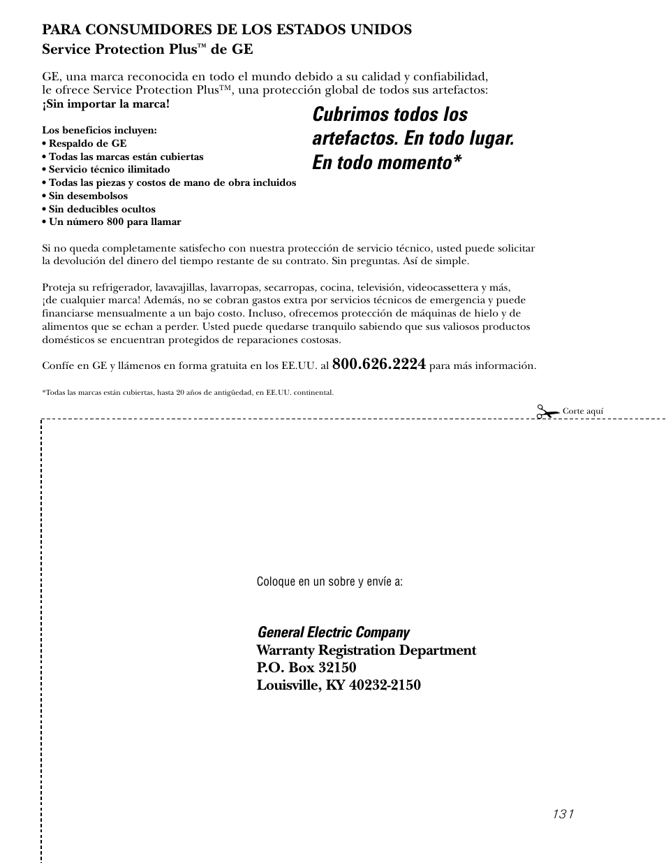 Registro del producto, Registro del producto , 132 | GE P2S975 User Manual | Page 131 / 136