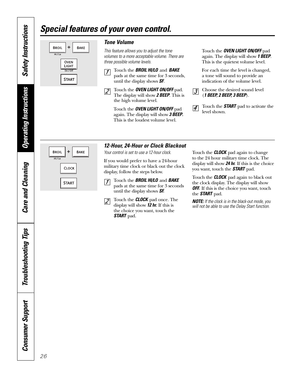 Special features of your oven control | GE P2S975 User Manual | Page 26 / 136