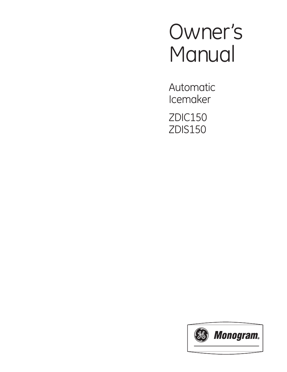 GE ZDIC150 User Manual | 16 pages