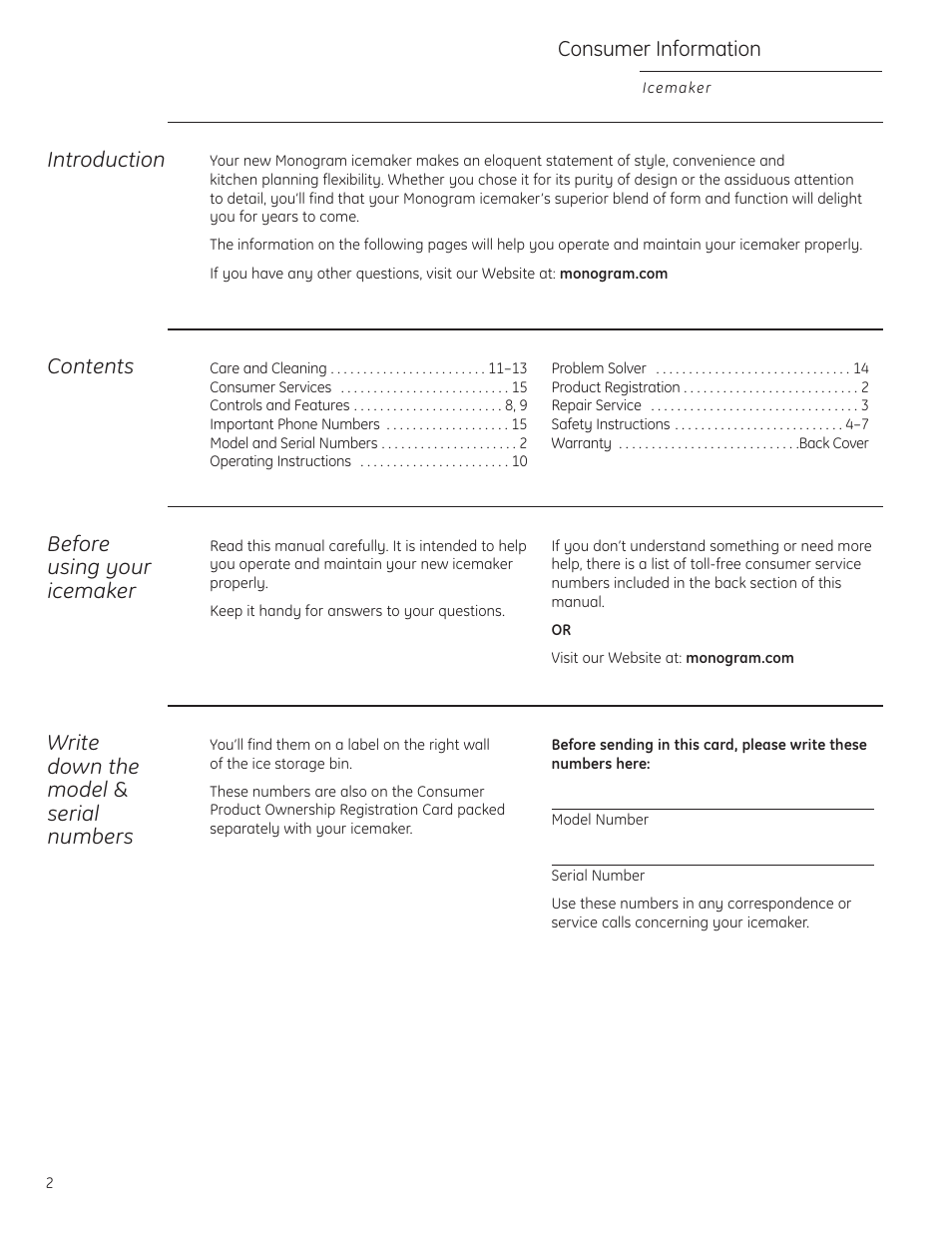 GE ZDIC150 User Manual | Page 2 / 16