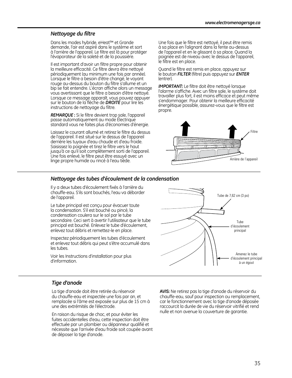 GE GEH50DXSRGA User Manual | Page 35 / 68