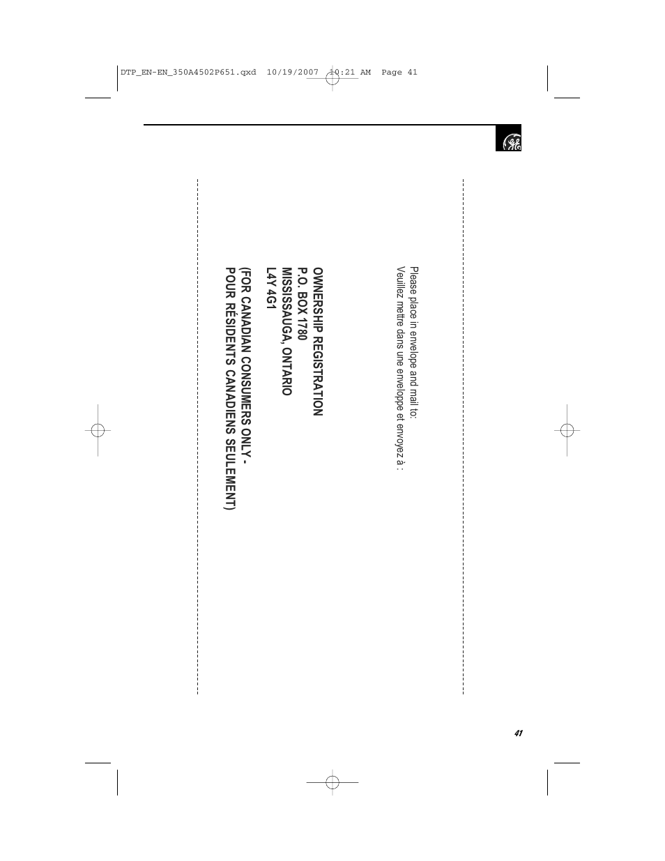 GE Spacemaker Microwave Oven JVM1540 User Manual | Page 41 / 43