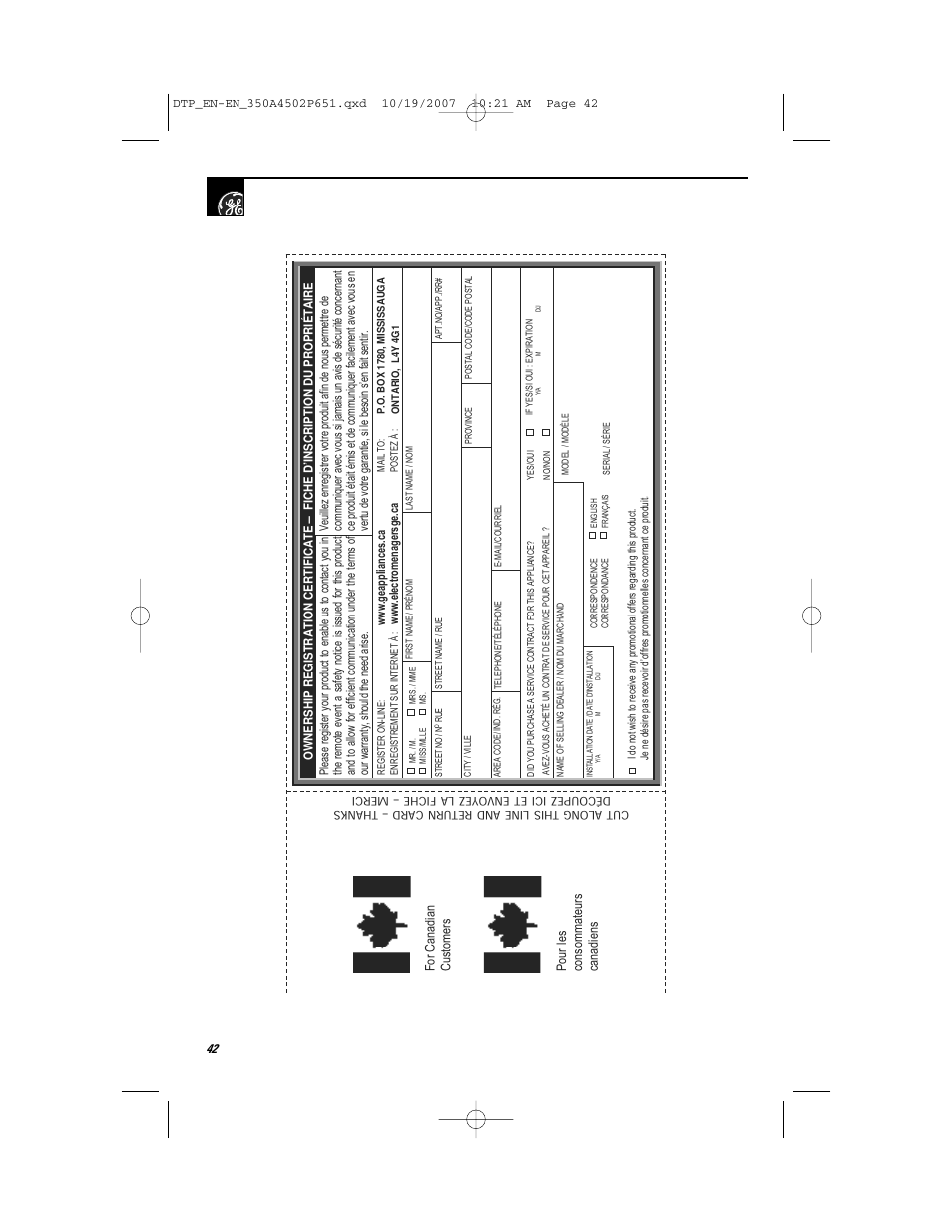 GE Spacemaker Microwave Oven JVM1540 User Manual | Page 42 / 43