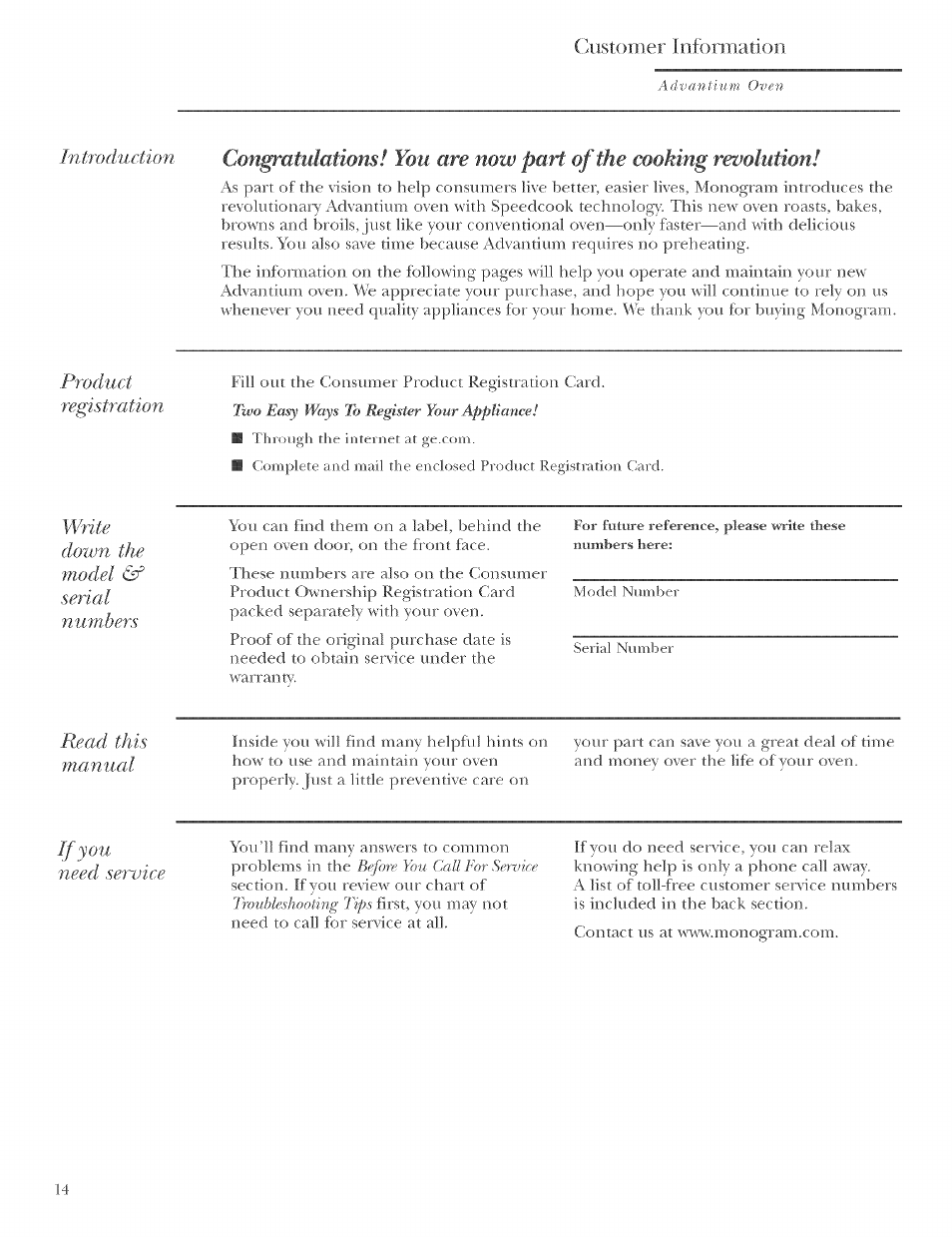 GE ZSCIO00 User Manual | Page 14 / 44