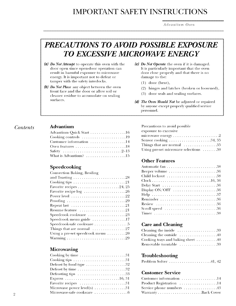 GE ZSCIO00 User Manual | Page 2 / 44