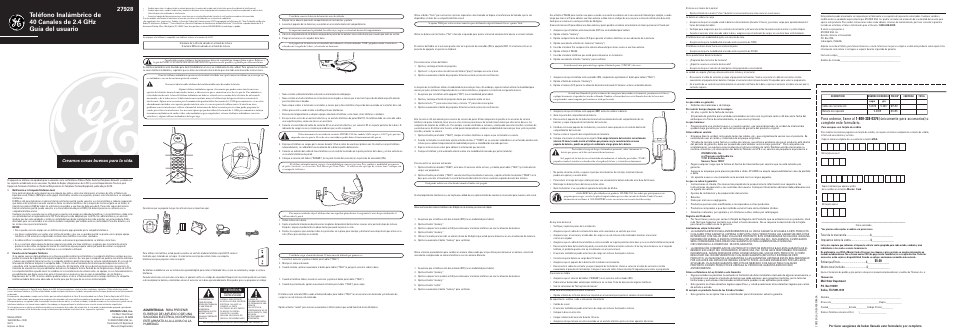 Cca), Arantía, Imitada | Chan”), Creamos cosas buenas para la vida | GE 27928C User Manual | Page 2 / 2