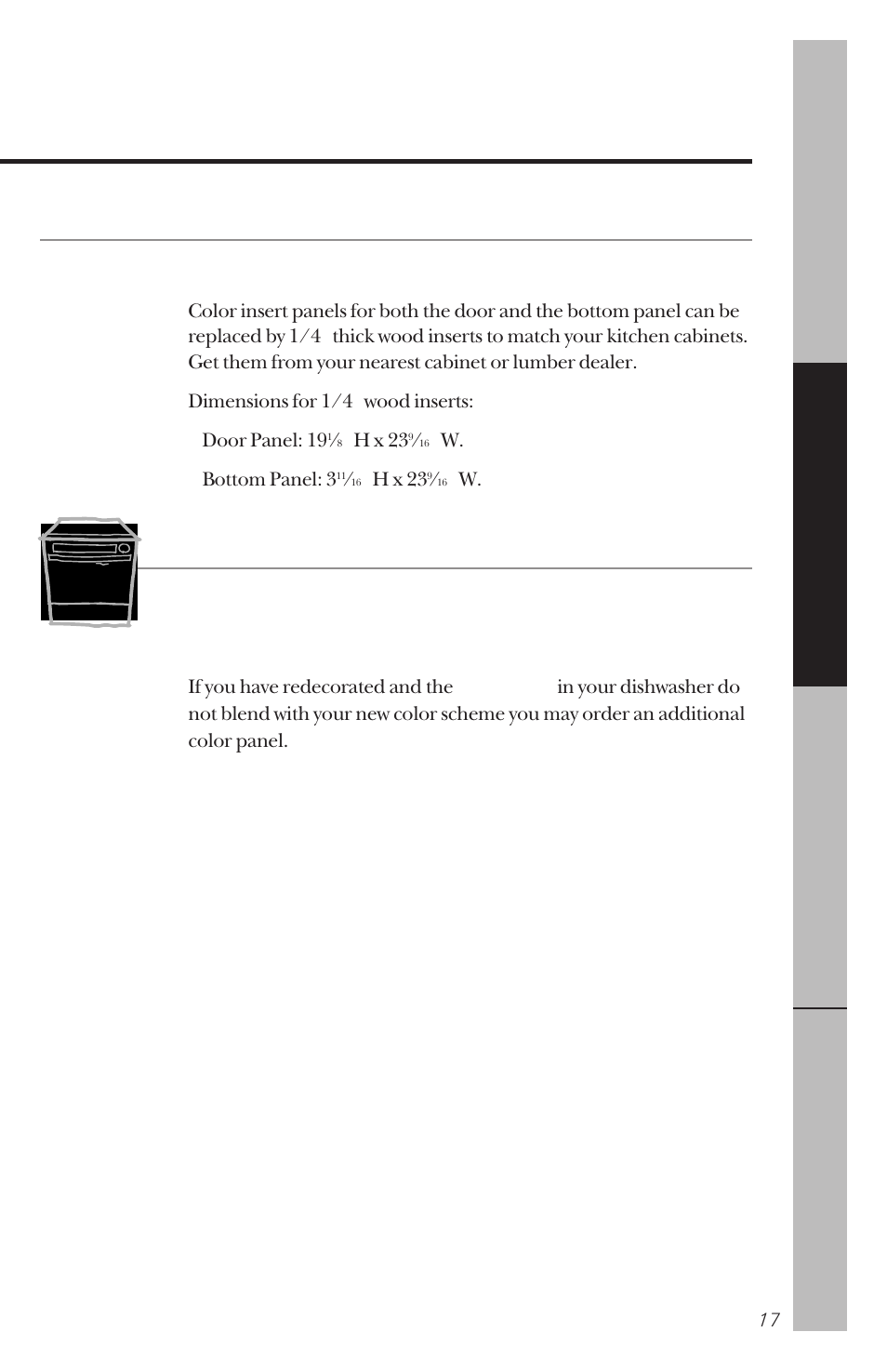 Optional accessories, Adding 1/4 ″ wood inserts | GE 165D4700P138 User Manual | Page 17 / 28
