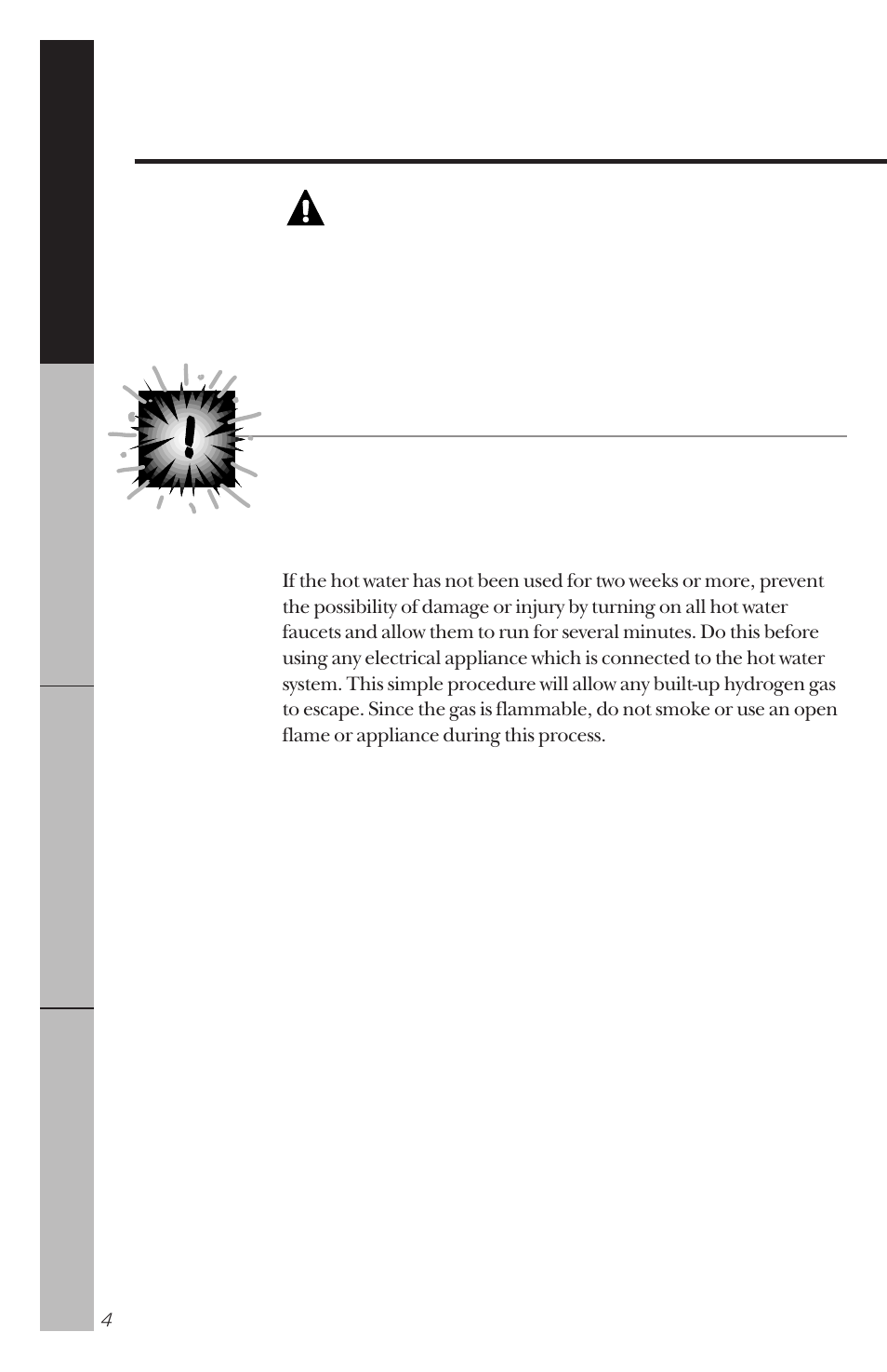 Safety information, Safety information –7, Warning | Water heater safety | GE 165D4700P138 User Manual | Page 4 / 28