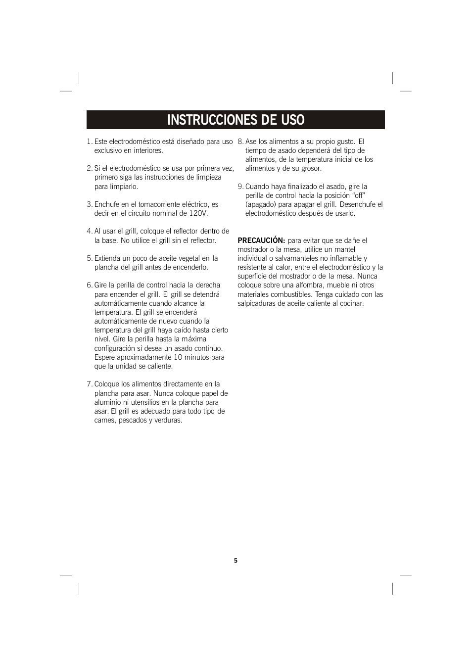 Instrucciones de uso | GE 169015 User Manual | Page 13 / 16