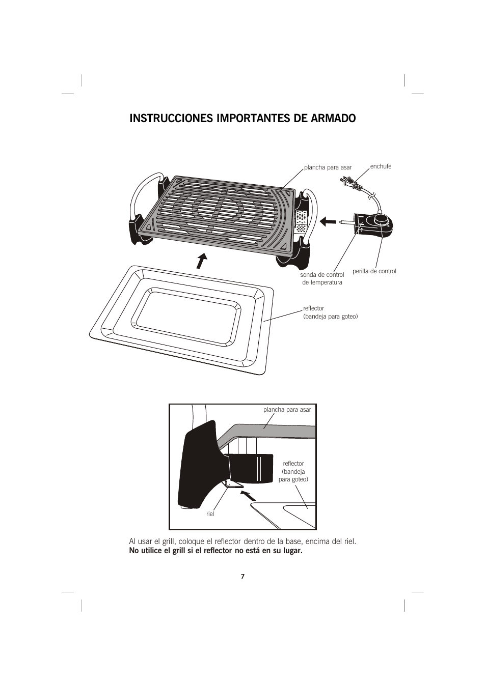 Instrucciones importantes de armado | GE 169015 User Manual | Page 15 / 16