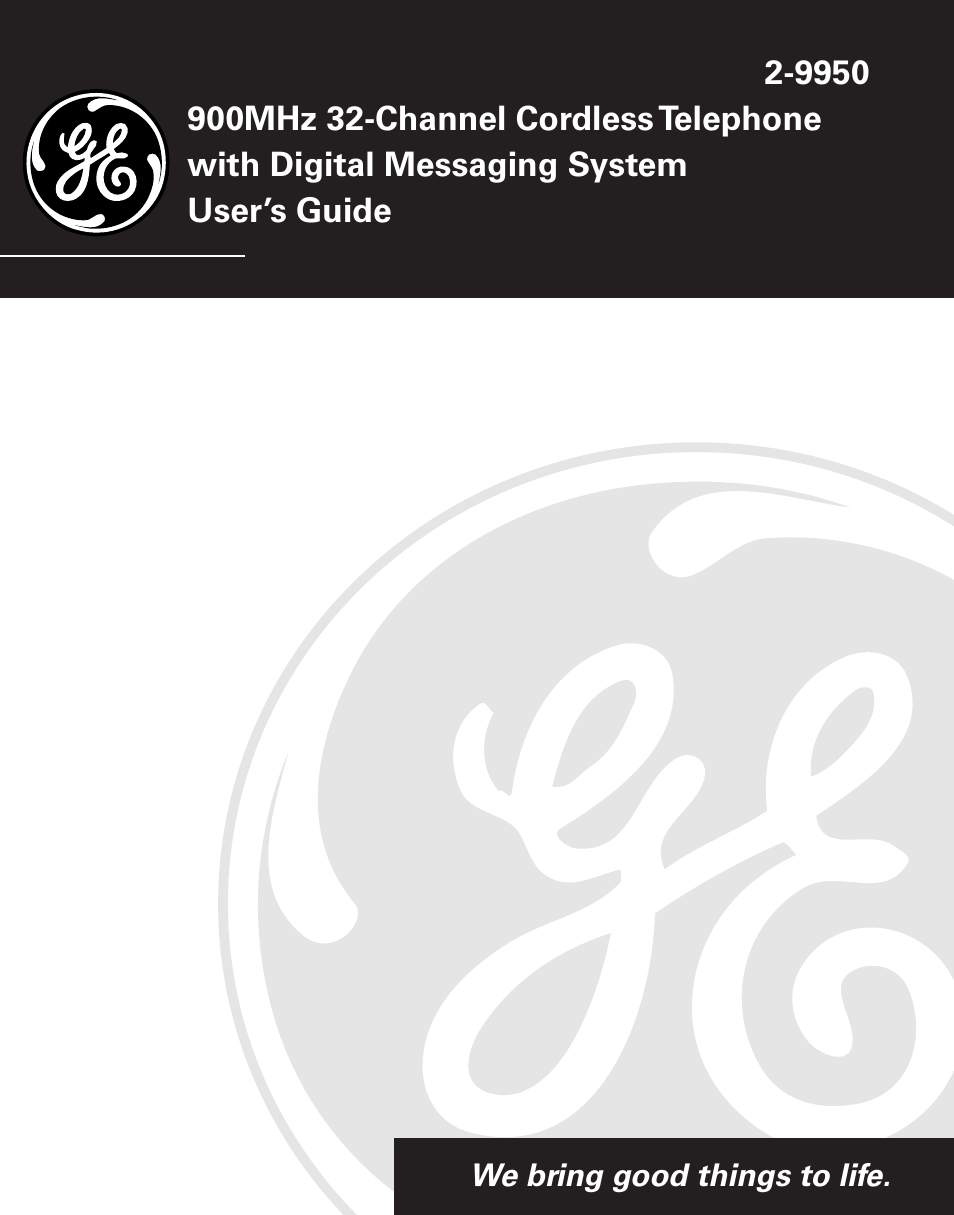 GE 2-9950 User Manual | 38 pages