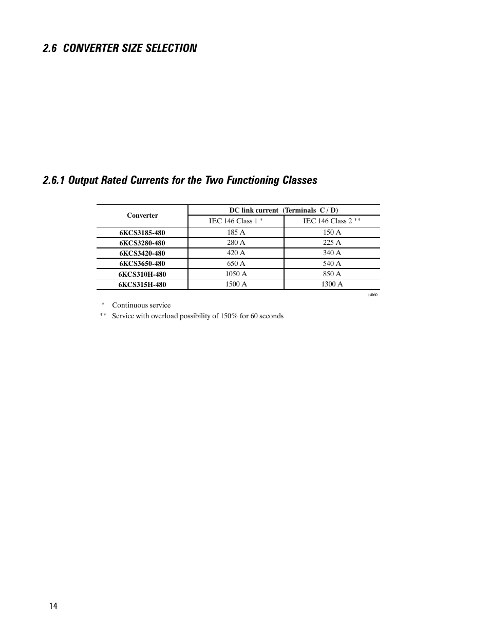 6 converter size selection | GE CS300 User Manual | Page 14 / 28