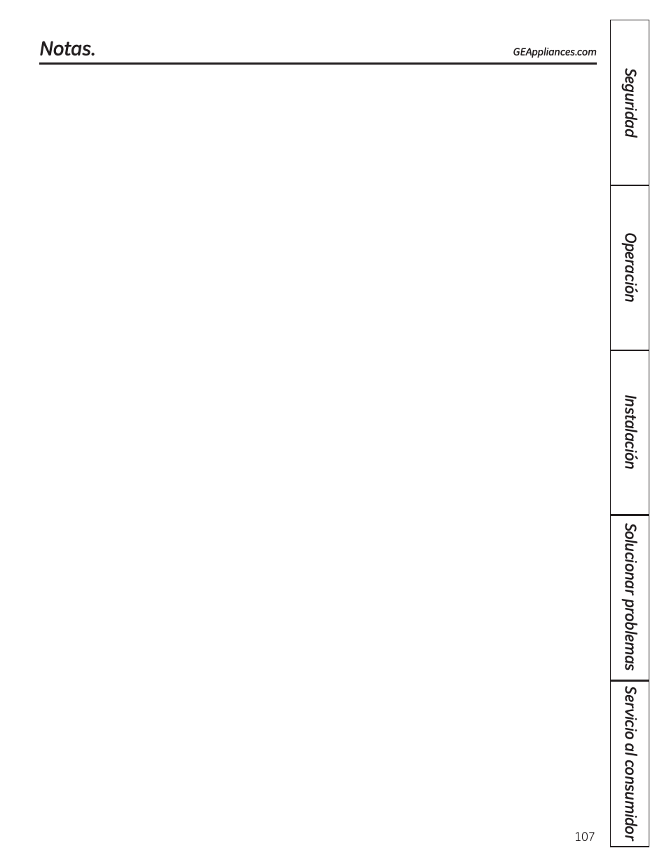 Notas | GE 200D8074P037 User Manual | Page 107 / 112