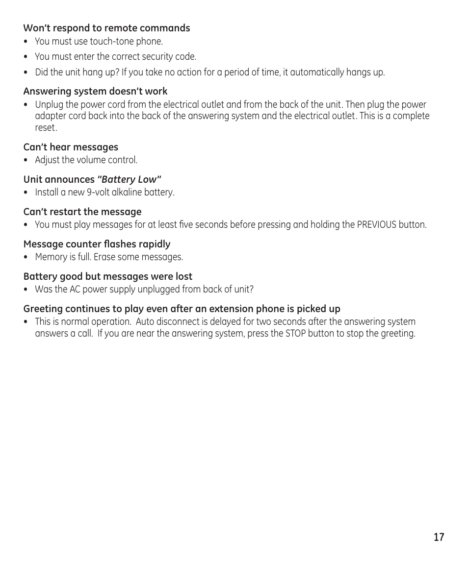 GE 16174120 User Manual | Page 17 / 48