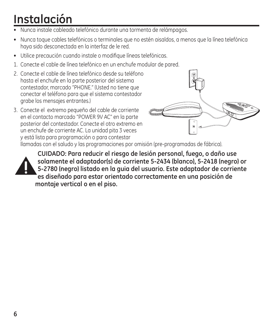 Instalación | GE 16174120 User Manual | Page 30 / 48