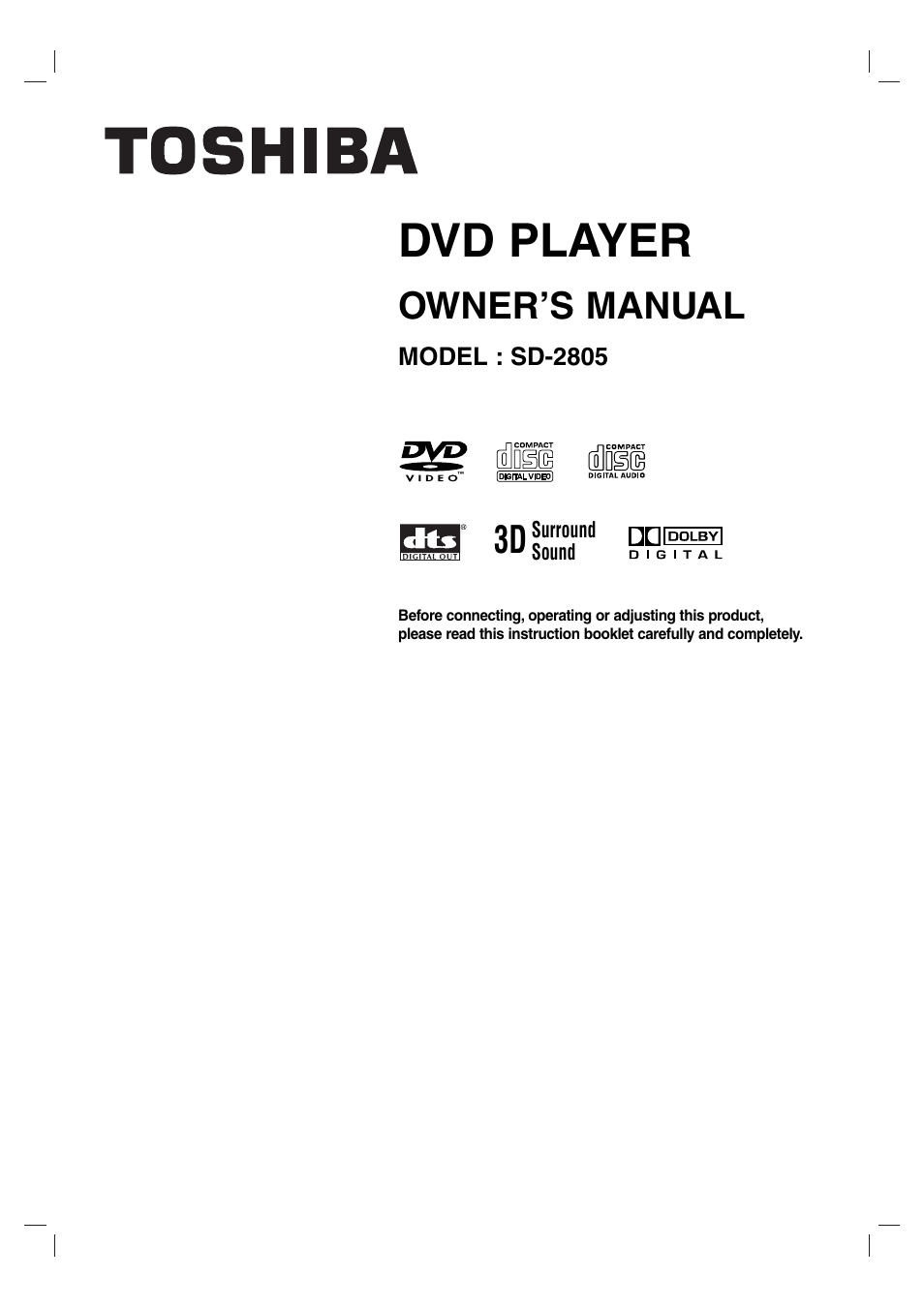 GE SD-2805 User Manual | 30 pages