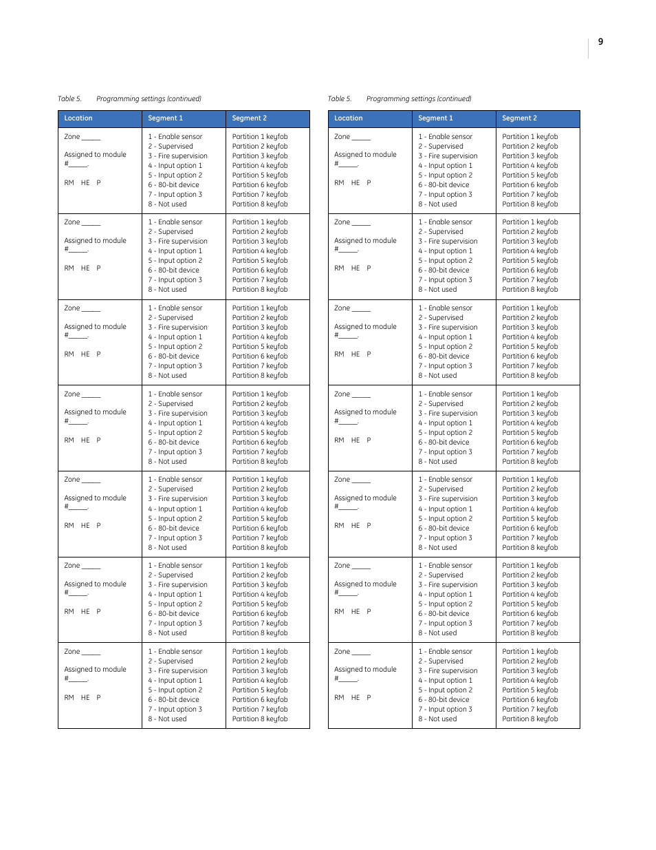 GE NETWORX NX-548E User Manual | Page 9 / 12