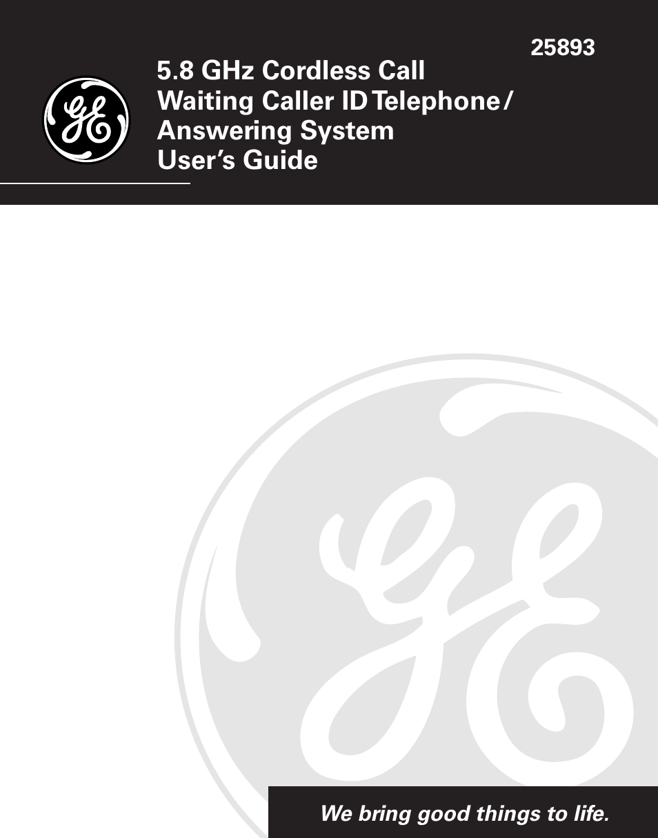 GE 25893 User Manual | 40 pages