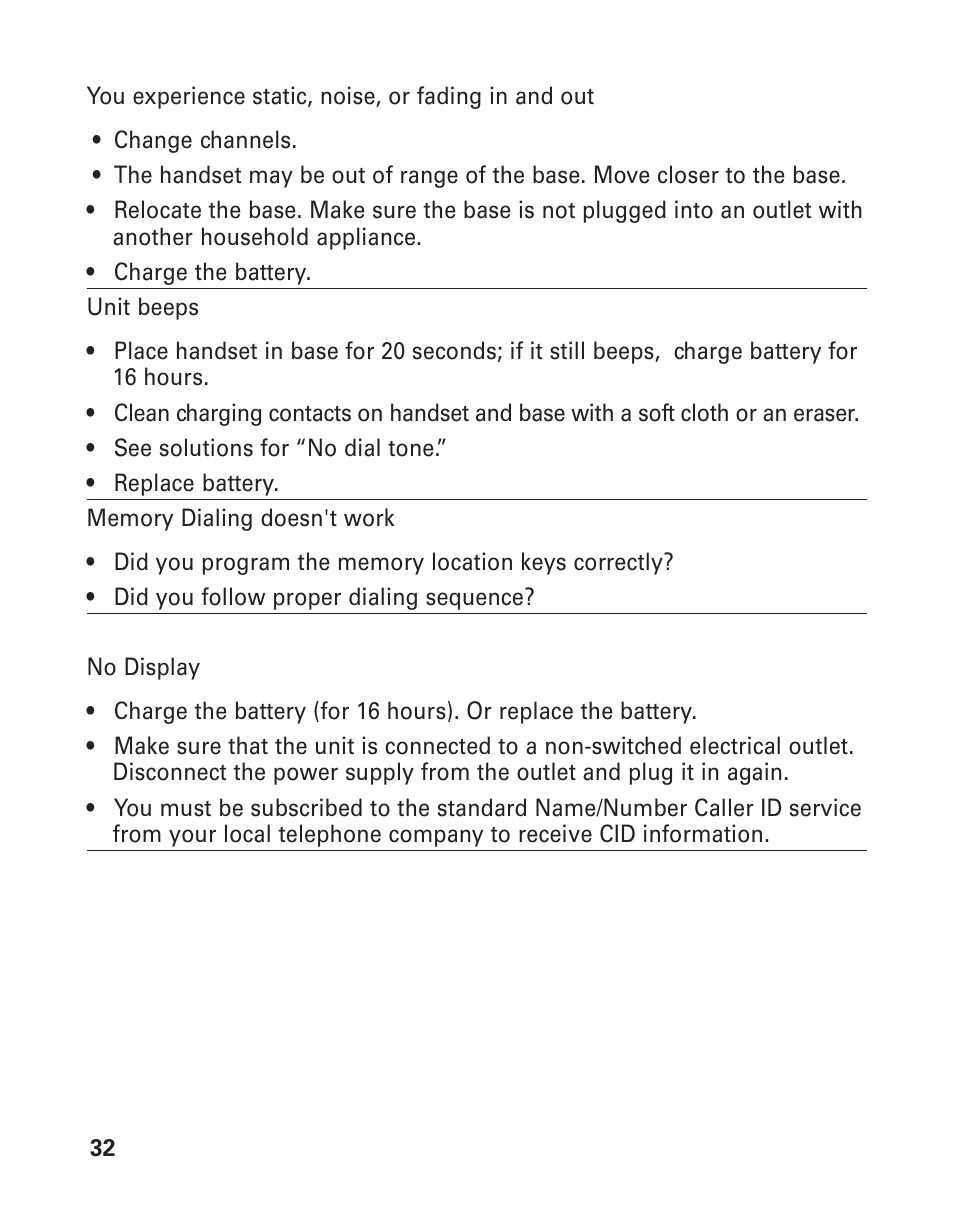 Caller id solutions, Aller, Id s | Olutions | GE 25893 User Manual | Page 32 / 40