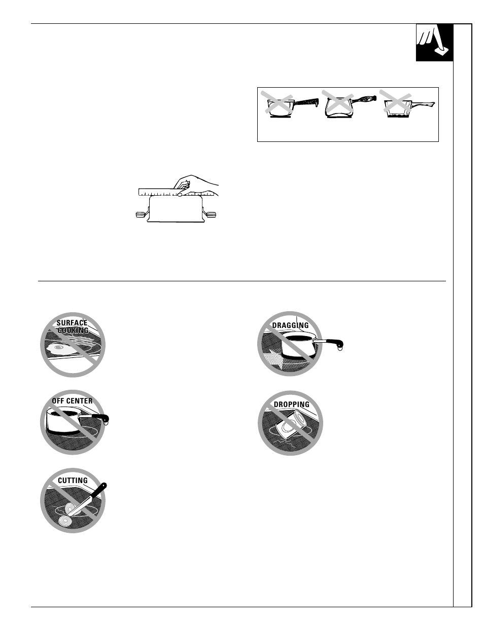 Surface cookwar e t ips | GE 10-95 CG User Manual | Page 13 / 44