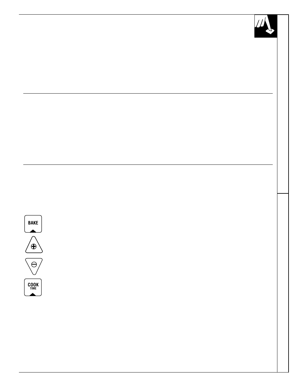 Timed baking, Timed baking , 22, Baking t imed baking | GE 10-95 CG User Manual | Page 21 / 44