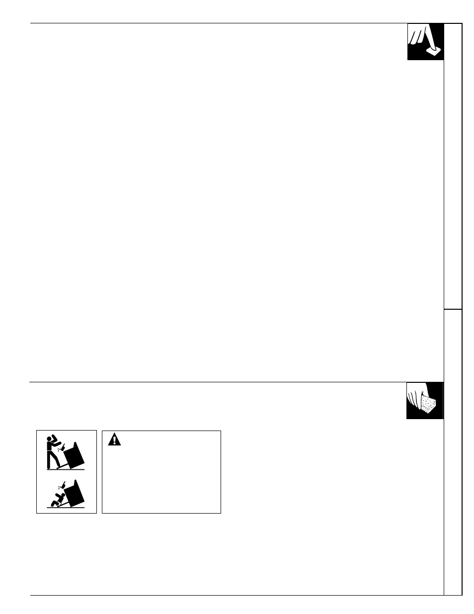 Care and cleaning, Anti-tip device | GE 10-95 CG User Manual | Page 31 / 44