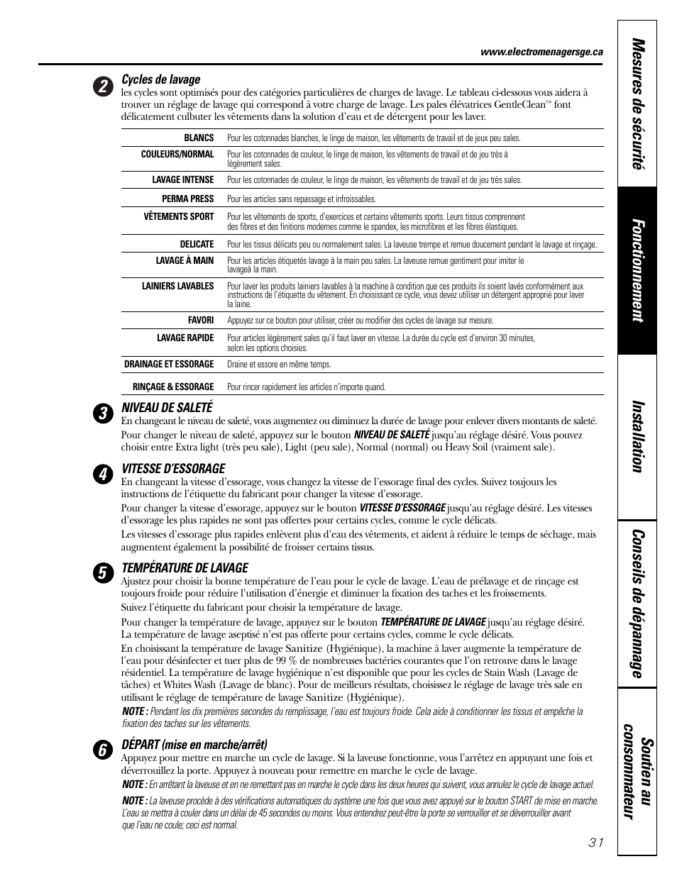 Réglage des contrôles | GE GHDVH670 User Manual | Page 31 / 76