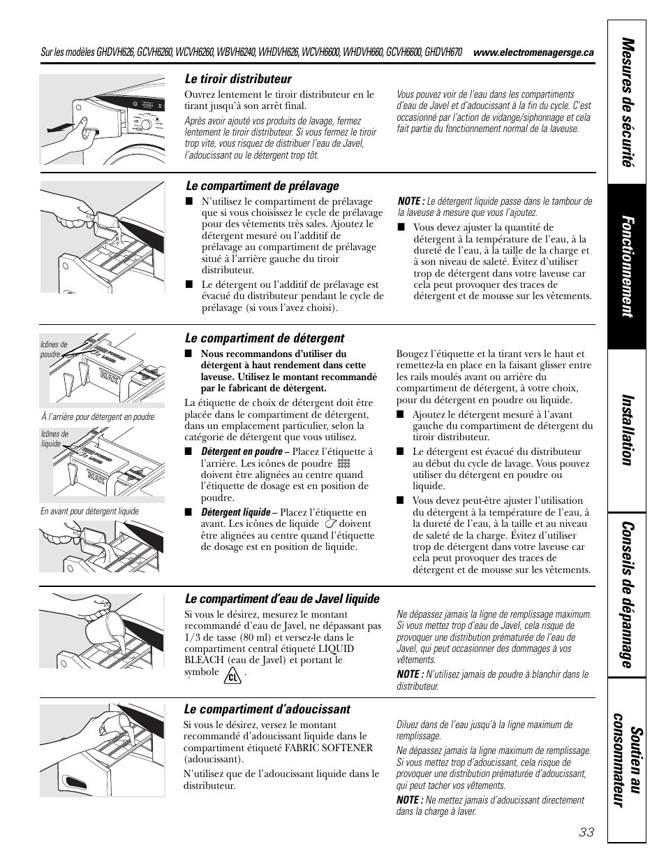 GE GHDVH670 User Manual | Page 33 / 76