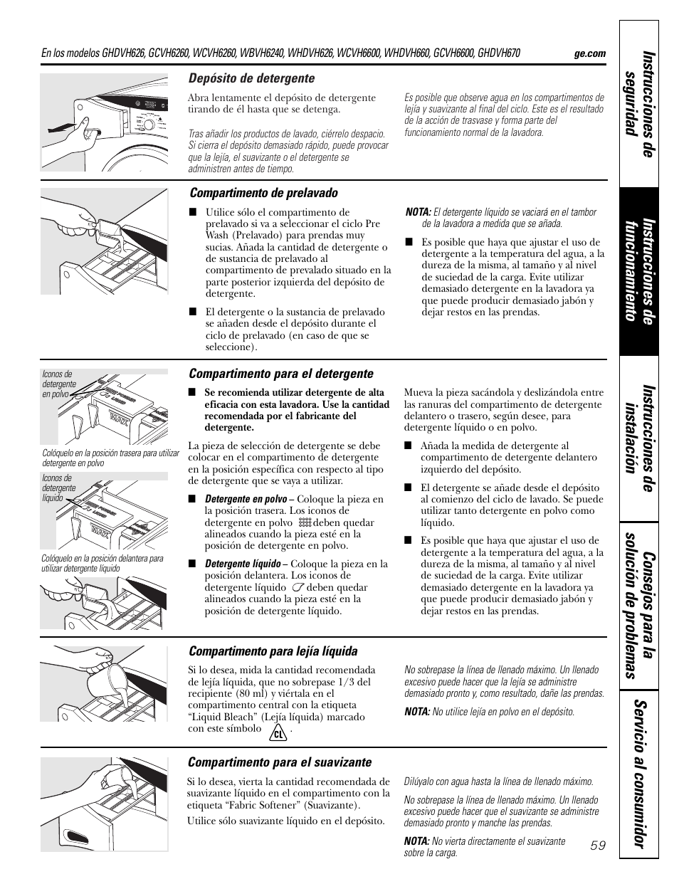 GE GHDVH670 User Manual | Page 59 / 76