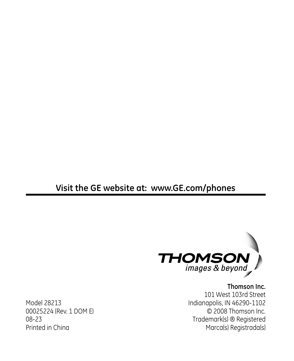 GE 28213 Series User Manual | Page 48 / 48