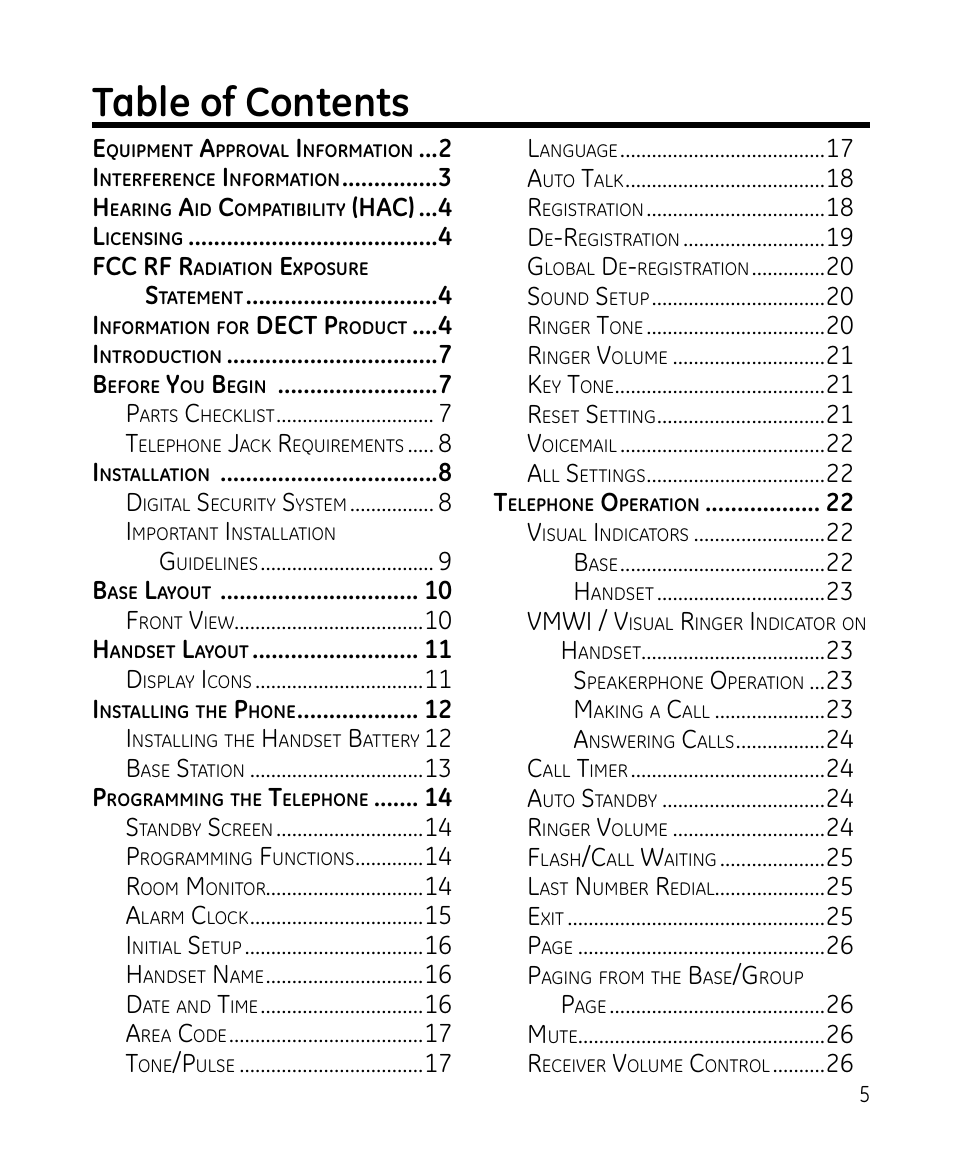 GE 28213 Series User Manual | Page 5 / 48