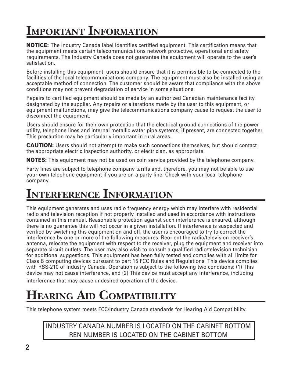 GE 2-930SST User Manual | Page 2 / 32