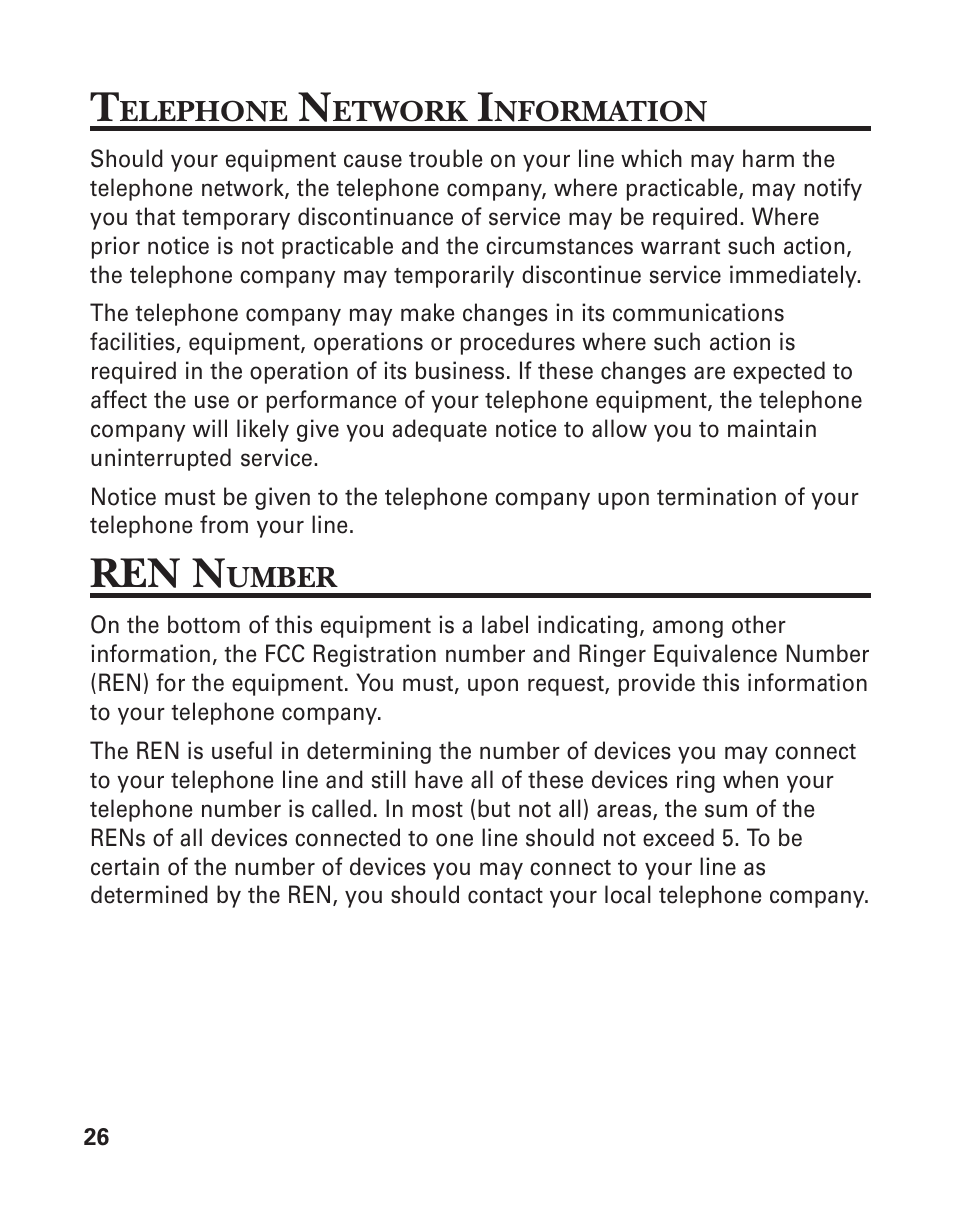 Ren n | GE 2-930SST User Manual | Page 26 / 32