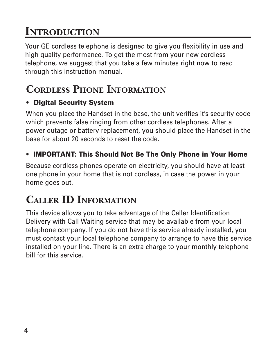 Id i | GE 2-930SST User Manual | Page 4 / 32