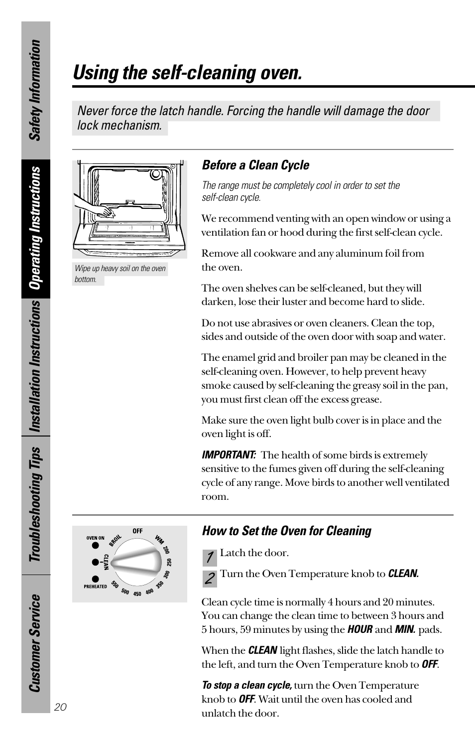 Care and cleaning, Care and cleaning –27, Using the self-cleaning oven | GE 164D3333P172 User Manual | Page 20 / 44