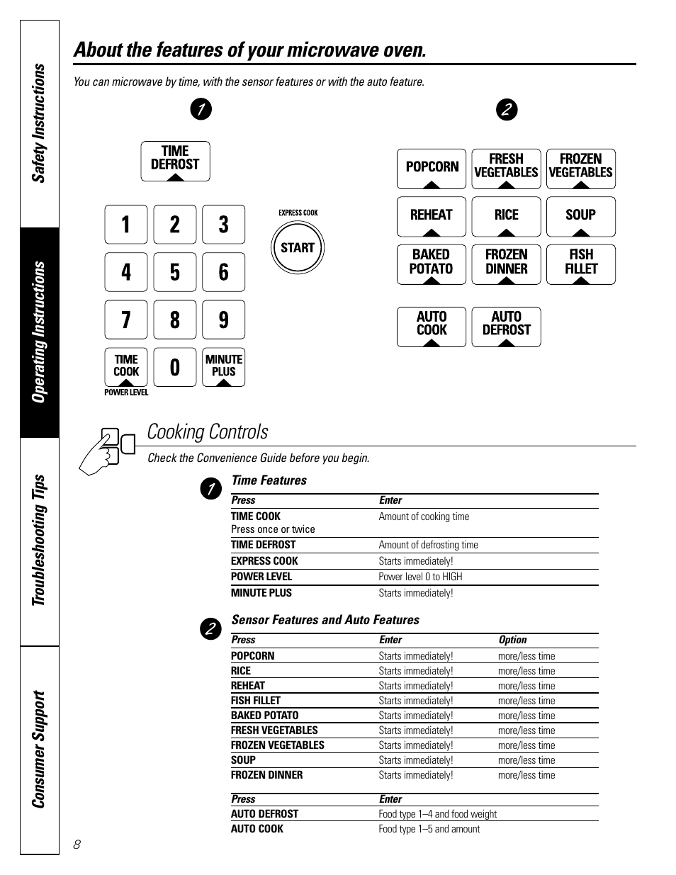 GE JE1160 User Manual | Page 8 / 24
