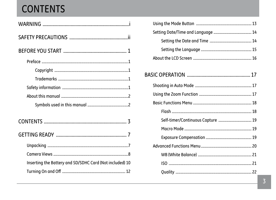 GE D1030 User Manual | Page 6 / 78