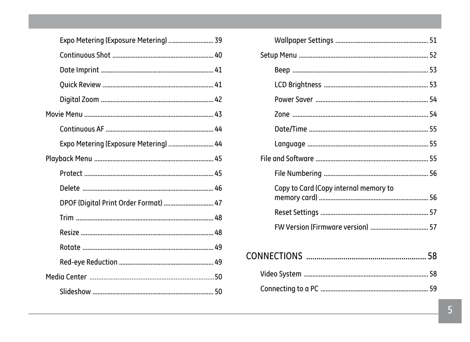 Connections | GE D1030 User Manual | Page 8 / 78