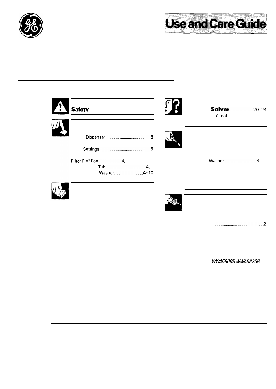 GE WA5800R User Manual | 28 pages