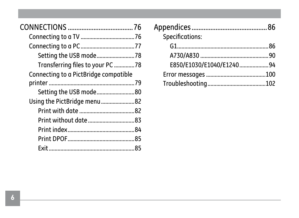 GE E1030 User Manual | Page 10 / 110