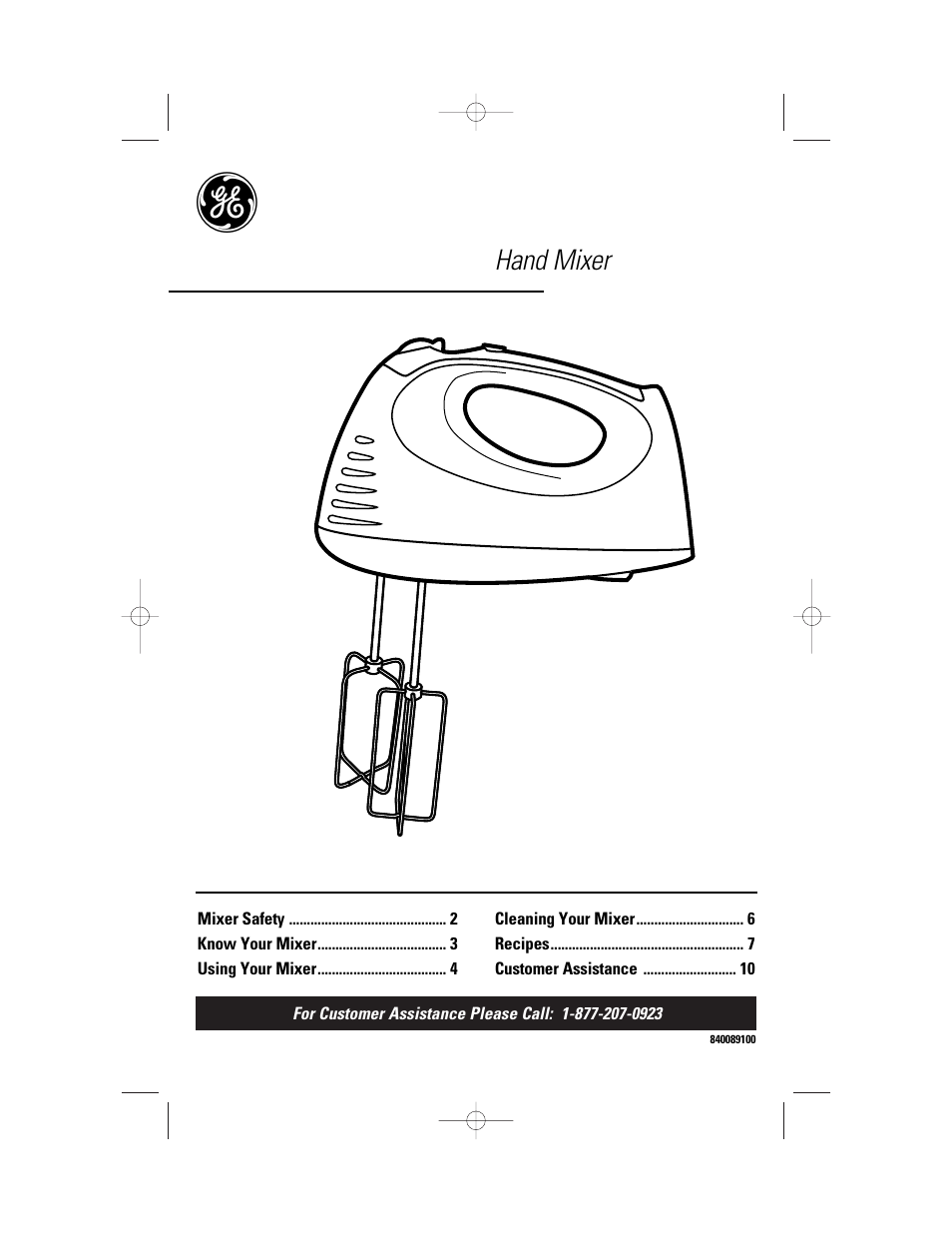 GE 840089100 User Manual | 20 pages