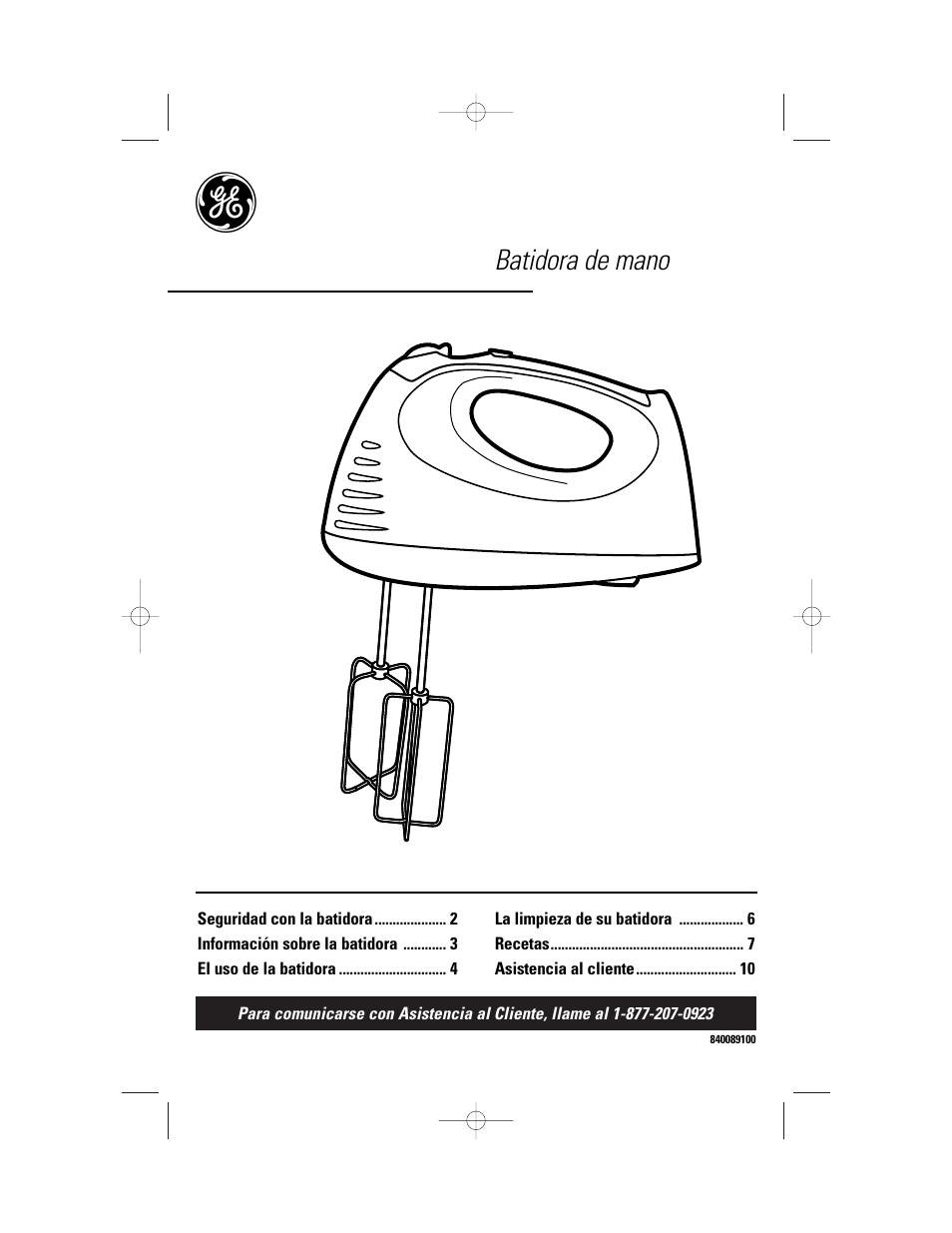 Batidora de mano | GE 840089100 User Manual | Page 11 / 20