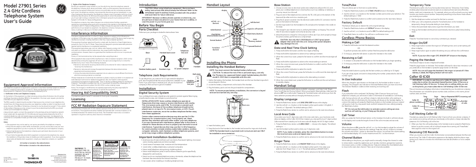 GE 00015465 User Manual | 2 pages